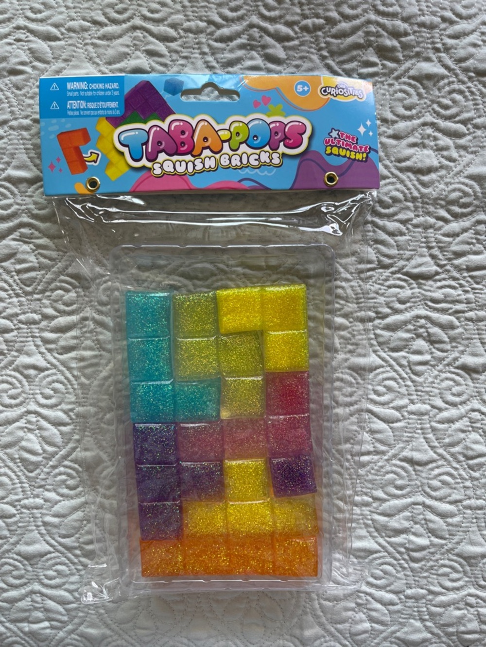 Squish Bricks Kids Toy - Multicolor Glitter Sensory Blocks